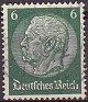 Germany 1933 Von Hindenburg 6 Pfennig Verde Scott 419